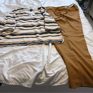 Chico's White and Black Track Pants and Joggers for Casual Comfort